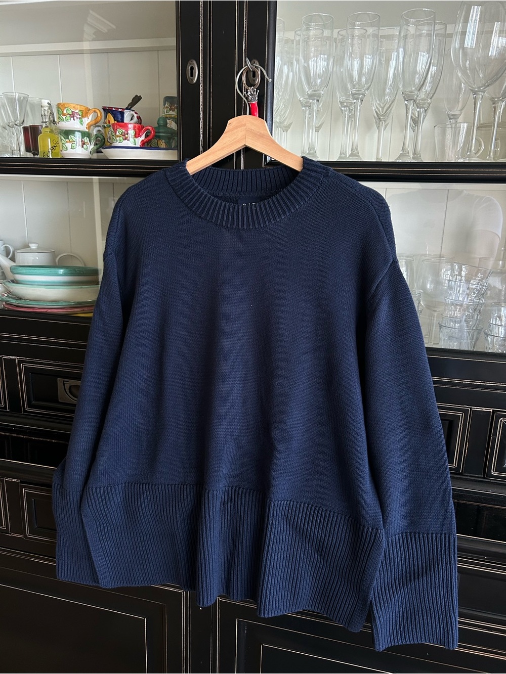 GAP Women's Navy Crewneck Sweater